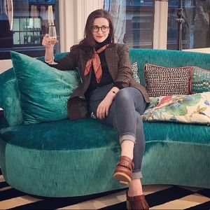 Vintage Wide Lapel Madrigal Plaid Blazer